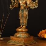 Bronze Finish Brass Lord Panchmukhi Hanuman Statue 22" | 10.2 kg Timeless Charm | Spiritual Significance & Artistic Mastery | 10" Width, 7" Depth